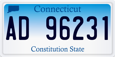 CT license plate AD96231