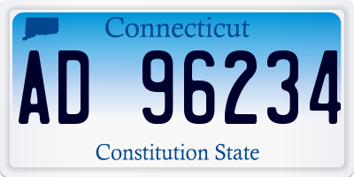 CT license plate AD96234