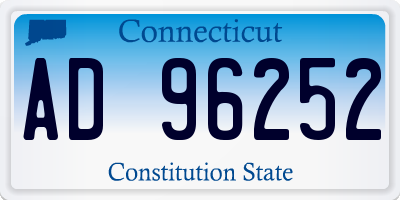 CT license plate AD96252