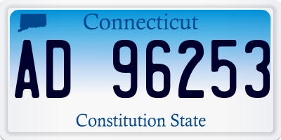 CT license plate AD96253