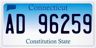CT license plate AD96259