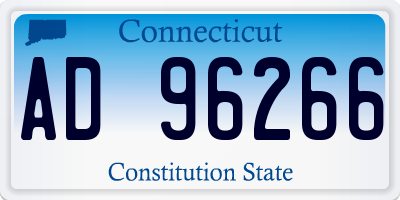 CT license plate AD96266
