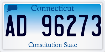 CT license plate AD96273