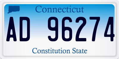 CT license plate AD96274