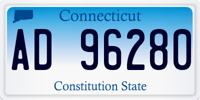 CT license plate AD96280