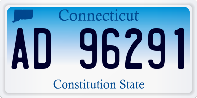 CT license plate AD96291