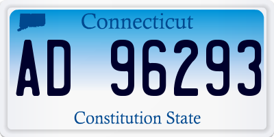 CT license plate AD96293