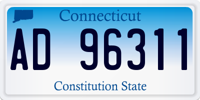 CT license plate AD96311
