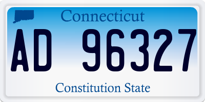 CT license plate AD96327