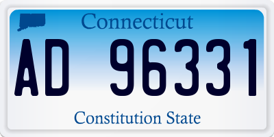 CT license plate AD96331