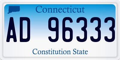 CT license plate AD96333