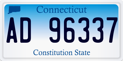 CT license plate AD96337
