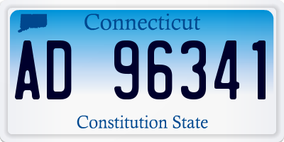 CT license plate AD96341