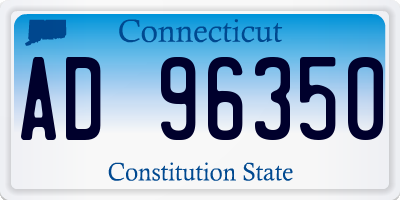 CT license plate AD96350