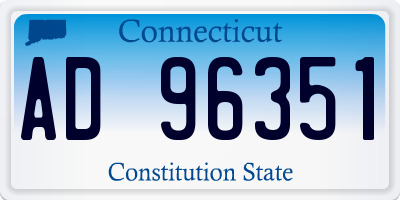CT license plate AD96351