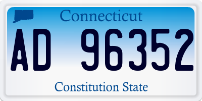CT license plate AD96352