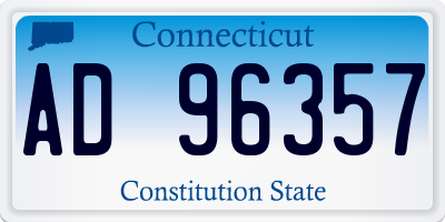 CT license plate AD96357