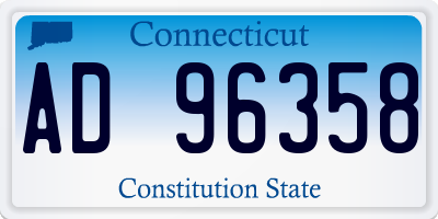 CT license plate AD96358