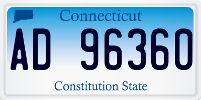 CT license plate AD96360