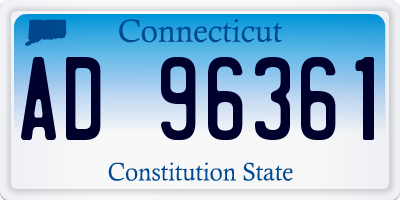 CT license plate AD96361