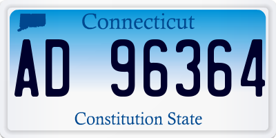 CT license plate AD96364