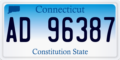 CT license plate AD96387
