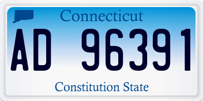 CT license plate AD96391