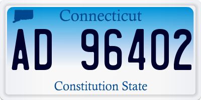 CT license plate AD96402