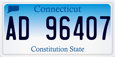 CT license plate AD96407