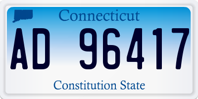 CT license plate AD96417