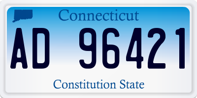 CT license plate AD96421
