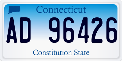 CT license plate AD96426