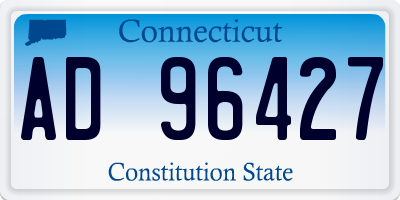 CT license plate AD96427