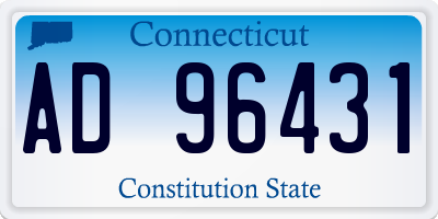 CT license plate AD96431