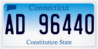 CT license plate AD96440