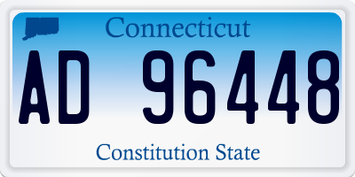 CT license plate AD96448