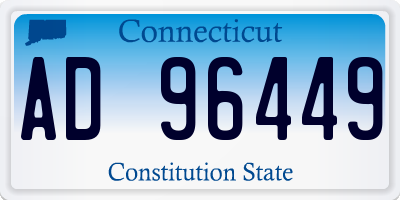 CT license plate AD96449