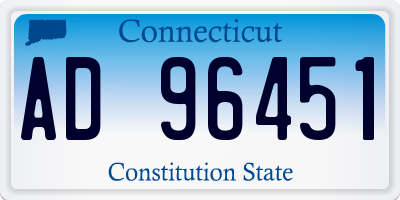 CT license plate AD96451
