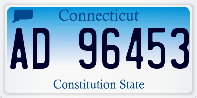 CT license plate AD96453