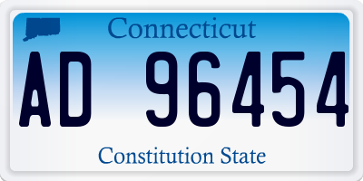 CT license plate AD96454