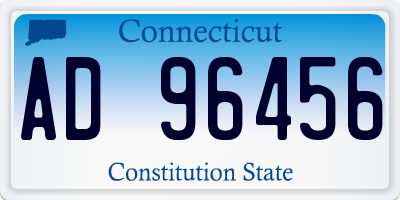 CT license plate AD96456