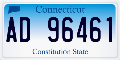 CT license plate AD96461