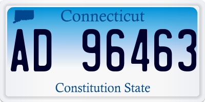 CT license plate AD96463