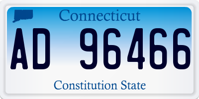 CT license plate AD96466