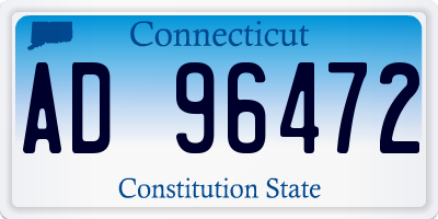CT license plate AD96472