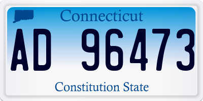 CT license plate AD96473