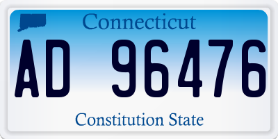 CT license plate AD96476