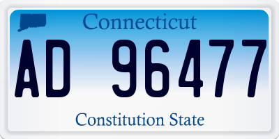 CT license plate AD96477