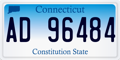 CT license plate AD96484