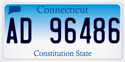 CT license plate AD96486